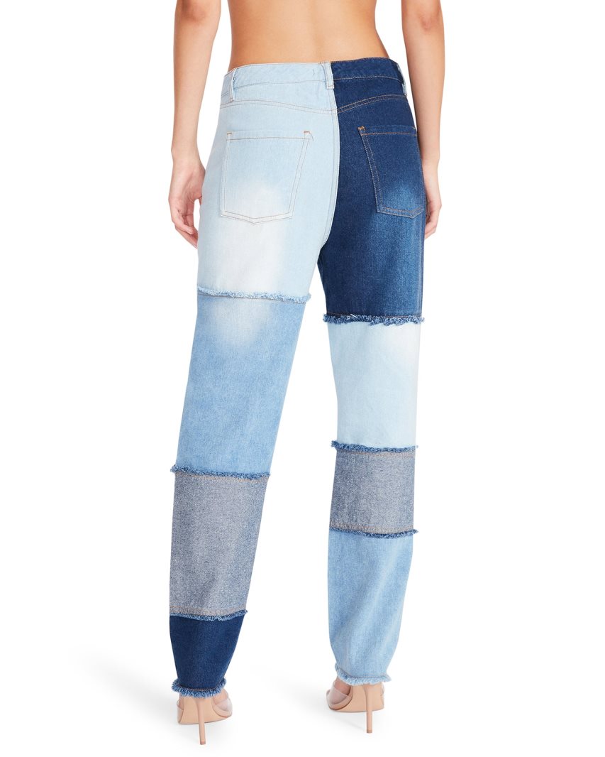 Blue Steve Madden Kylie Denim Fabric Women's Pants | PH 0964NGX